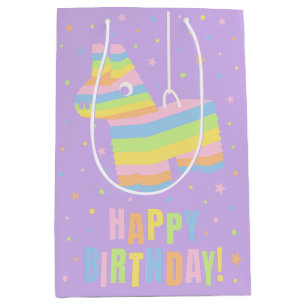 Middelgrote Pastelkleurige Piñata Verjaardagsfeest Medium Cadeauzakje