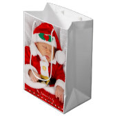 Middelgrote persoonlijke kerstcadeaus medium cadeauzakje (Voorkant Gekanteld)