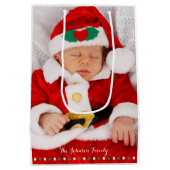 Middelgrote persoonlijke kerstcadeaus medium cadeauzakje (Achterkant)