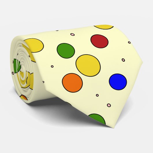 Middelgrote poladot Stropdas (Opgerold)