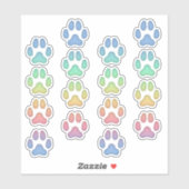 Middelgrote regenbooghond drukt de dieren achter d sticker (Vel)