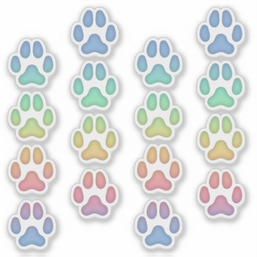 Middelgrote regenbooghond drukt de dieren achter d sticker (Voorkant)