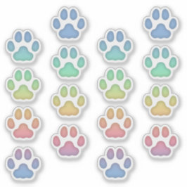 Middelgrote regenboogkat legt de dieren achter sticker