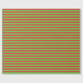 Middelgrote rode en groene strepen Wrapping Paper Cadeaupapier (Vlak)