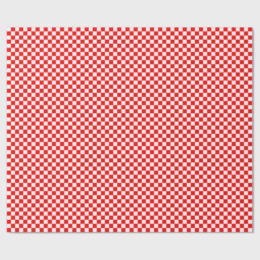 Middelgrote rode en witte cheques, verpakkingspapi cadeaupapier (Vlak)