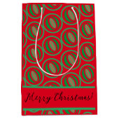 Middelgrote rode/groene cadeautas (Voorkant)