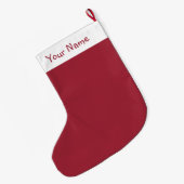 Middelgrote rode, vaste kleur voor kardinaal - met grote kerstsok (Achterkant (Hangend))