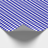 Middelgrote Royal Blue en White Harlequin Cadeaupapier (Hoek)