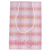Middelgrote roze roze plaat Dank je cadeautas (Achterkant)