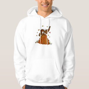 Middelgrote stapel lederen hoodies