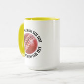 Middelgrote tekst GELE Combo 15oz Aangepaste Crick Mok (Voorkant links)