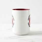 Middelgrote tekst KARMOZIJN Kleurcombinatie 15oz A Mok (Midden)