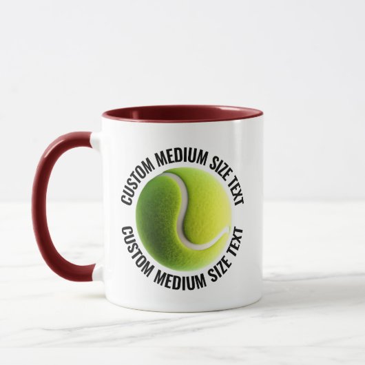 Middelgrote tekst KASTANJEBRUIN Combo 11oz Aangepa Mok (Links)