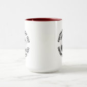 Middelgrote tekst KASTANJEBRUIN Combo 15oz Aangepa Mok (Midden)