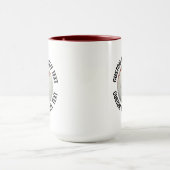 Middelgrote tekst KASTANJEBRUIN Combo 15oz Douaneb Mok (Midden)