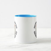 Middelgrote tekst LICHTBLAUW Combo 11oz aangepaste Mok (Midden)