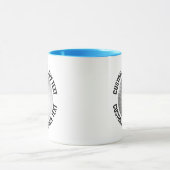 Middelgrote tekst LICHTBLAUW Combo 11oz aangepaste Mok (Midden)