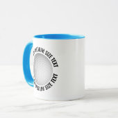 Middelgrote tekst LICHTBLAUW Combo 11oz aangepaste Mok (Voorkant links)
