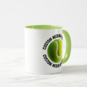 Middelgrote tekst LIME GROENE Combo 11oz Aangepast Mok (Voorkant rechts)