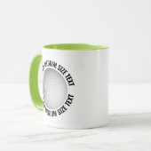 Middelgrote tekst LIME GROENE Combo 11oz Aangepast Mok (Voorkant links)