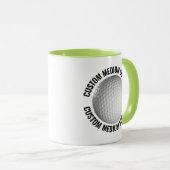 Middelgrote tekst LIME GROENE Combo 11oz Aangepast Mok (Voorkant rechts)