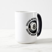Middelgrote tekst, Pool 8 Ball 15oz Aangepaste war Magische Mok (Voorkant rechts)