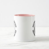 Middelgrote tekst ROZE Combo 11oz aangepaste golf Mok (Midden)