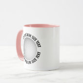 Middelgrote tekst ROZE Combo 11oz aangepaste golf Mok (Voorkant links)