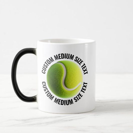 Middelgrote tekst, tennisbal 320 gram aangepaste w magische mok (Links)