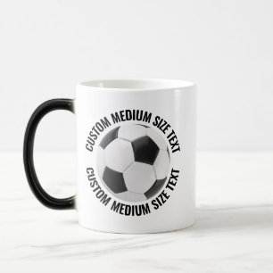 Middelgrote tekst, Voetbal 310 gram Aangepast warm Magische Mok