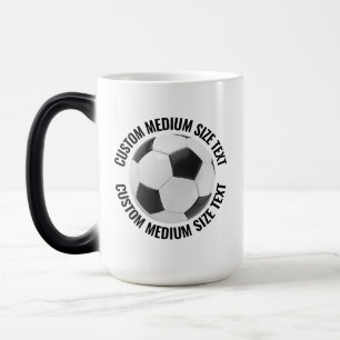 Middelgrote tekst, Voetbal 425g Aangepaste warmte Magische Mok
