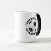 Middelgrote tekst, Voetbal 425g Aangepaste warmte Magische Mok (Voorkant rechts)