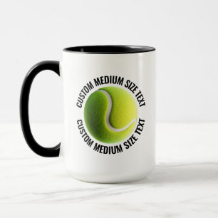 Middelgrote tekst ZWART Combo 15oz Aangepaste Tenn Mok