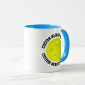 Middelgrote Text L. BLUE Combo 11oz Aangepaste Pic Mok (Voorkant rechts)