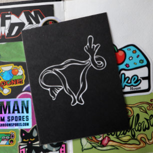 Middelgrote vingers Uterus Pro-keuze Briefkaart