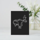 Middelgrote vingers Uterus Pro-keuze Briefkaart (Staand voorkant)