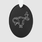 Middelgrote vingers Uterus Pro-keuze Ornament (voorkant)