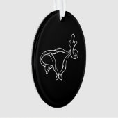 Middelgrote vingers Uterus Pro-keuze Ornament (voorkant)