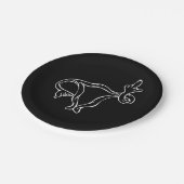 Middelgrote vingers Uterus Pro-keuze Papieren Bordje (Gekanteld)