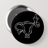 Middelgrote vingers Uterus Pro-keuze Ronde Button 4,0 Cm (Voorkant /achterkant)