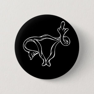 Middelgrote vingers Uterus Pro-keuze Ronde Button 5,7 Cm
