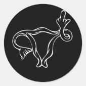 Middelgrote vingers Uterus Pro-keuze Ronde Sticker (Voorkant)