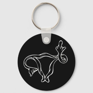 Middelgrote vingers Uterus Pro-keuze Sleutelhanger