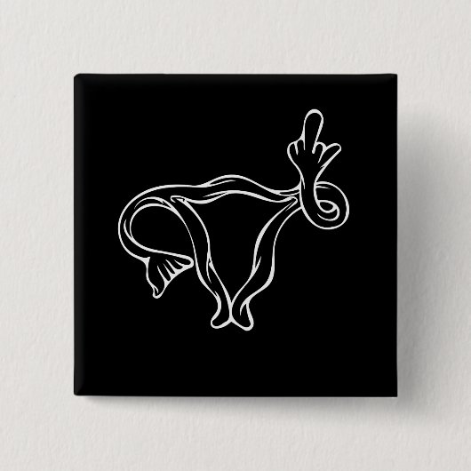 Middelgrote vingers Uterus Pro-keuze Vierkante Button 5,1 Cm (Voorkant)