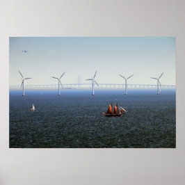 Middelgrunden Windpark, Oresund, Denemarken Poster