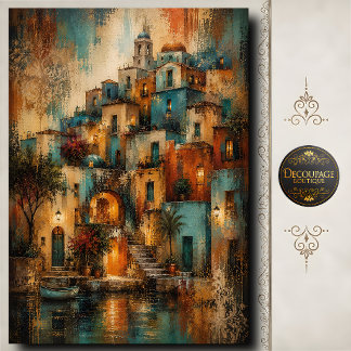 Middelhavendorp Decoupage Kustcharme Tissuepapier