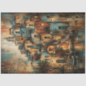 Middelhavendorp Decoupage Kustcharme Tissuepapier (Voorkant)