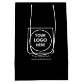 Middelhoge cadeautas | Aangepast zakelijk logo  (Achterkant)