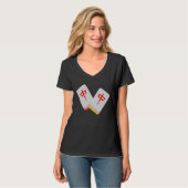 Middeljong Mahjong Tile Funny Clothing Medium Mahj T-shirt (Voorkant volledig)