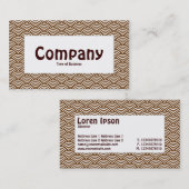 Middellabel - Visschaal - Donkerbruin & wit Visitekaartje (Voorkant / Achterkant)